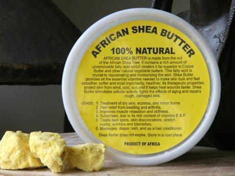 African Shea Butter Cream (100% Pure & Raw, Gold) - 8oz