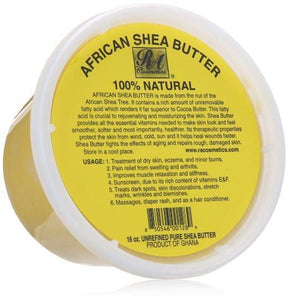 African Shea Butter Cream (100% Pure & Raw, Gold) - 8oz